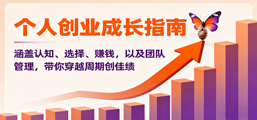 个人创业成长指南：涵盖认知、选择、赚钱，以及团队管理，带你穿越周期创佳绩-老莫涯