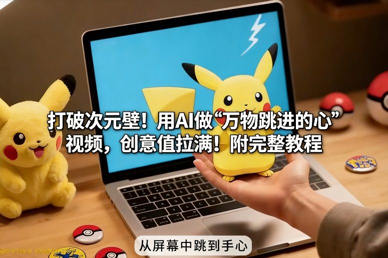 打破次元壁！用AI做【万物跳进手心】视频，创意值拉满！附完整教程-老莫涯