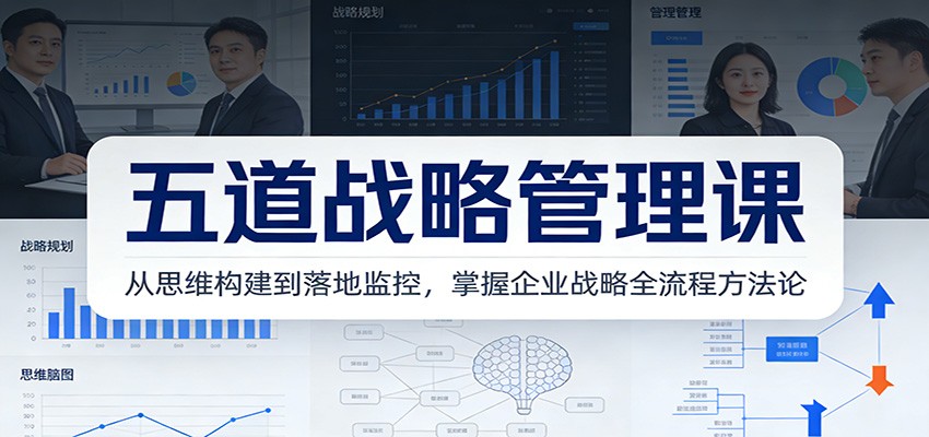 五道战略管理课：从思维构建到落地监控，掌握企业战略全流程方法论-老莫涯