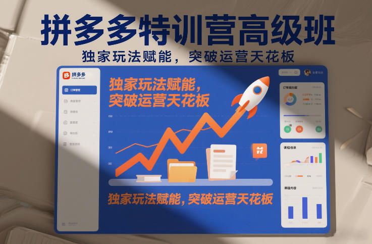 拼多多特训营高阶班，独家玩法赋能，突破运营天花板(更新26年1月)-老莫涯