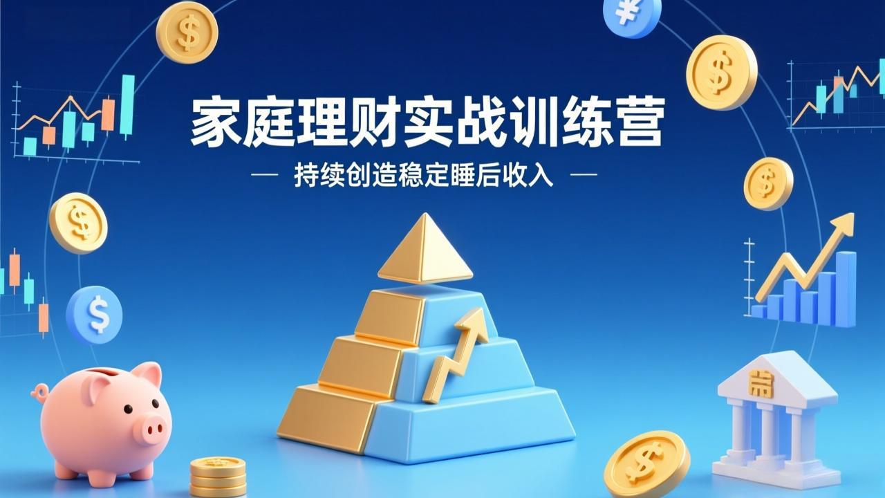 家庭理财实战训练营：从0到1建体系，三阶进阶层层递进，助你持续创造稳定睡后收入-老莫涯