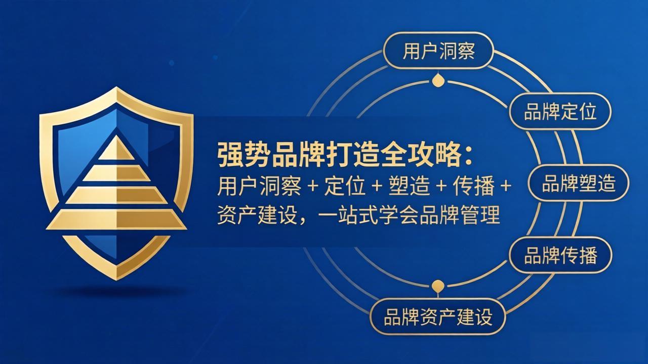 强势品牌打造全攻略：用户洞察 + 定位 + 塑造 + 传播 + 资产建设，一站式学会品牌管理-老莫涯