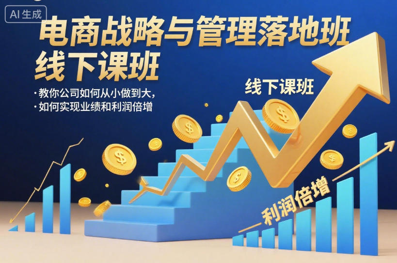 电商战略与管理落地班线下课，教你公司如何从小做到大，如何实现业绩和利润倍增【录音】-老莫涯