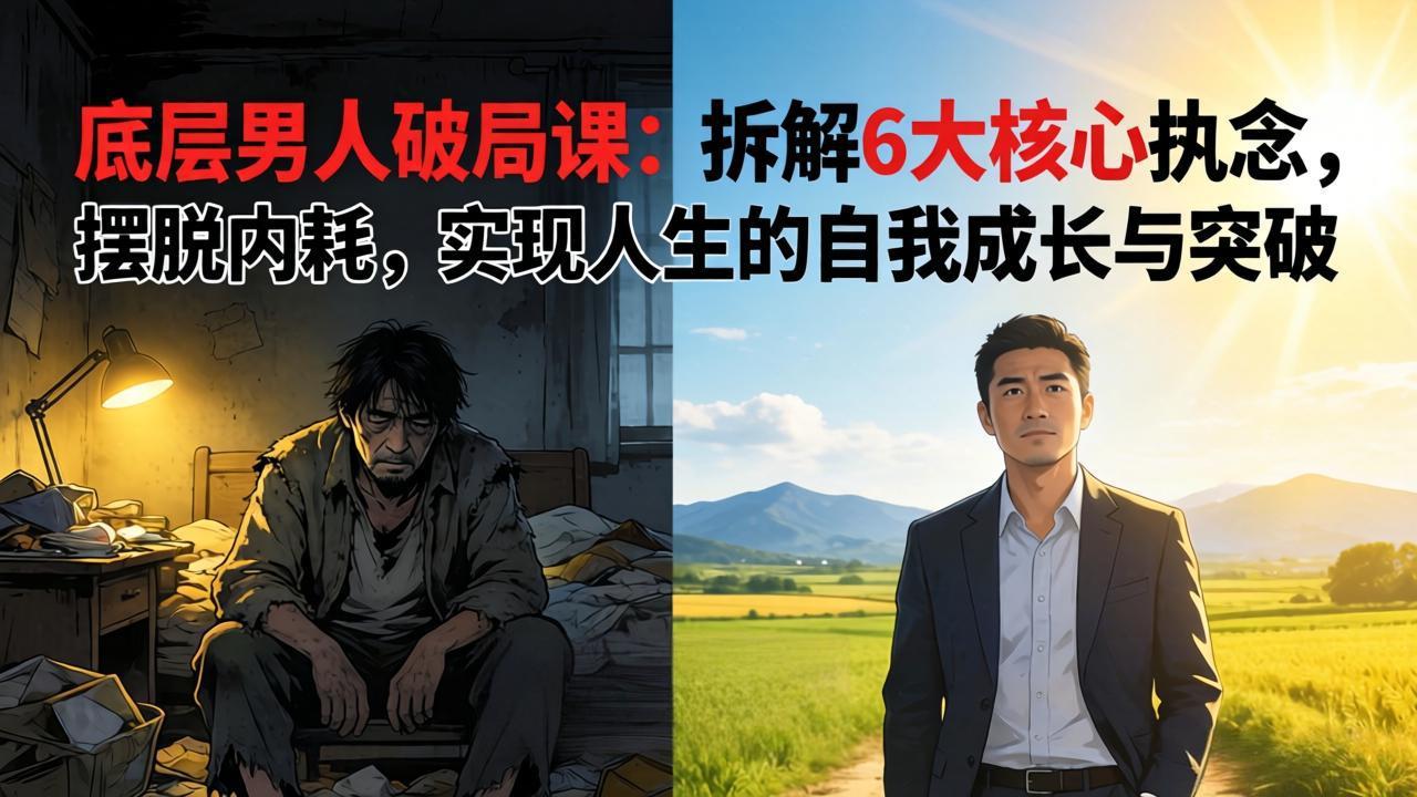 付费文章：底层男人破局课：拆解 6 大核心执念，摆脱内耗，实现人生的自我成长与突破-老莫涯