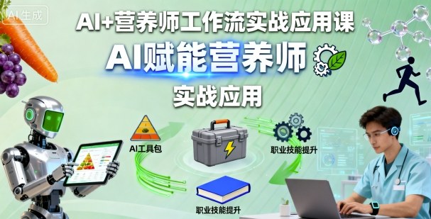 AI+营养师工作流实战应用课，AI赋能营养师-老莫涯