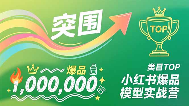 小红书爆品模型实战营，从新品突围到成为类目TOP，可复制路径，打造多个营收百万级爆品-老莫涯