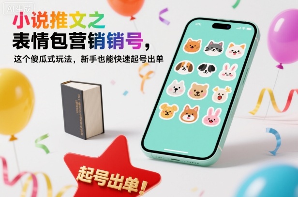 小说推文之表情包营销号，这个傻瓜式玩法，新手也能快速起号出单-老莫涯