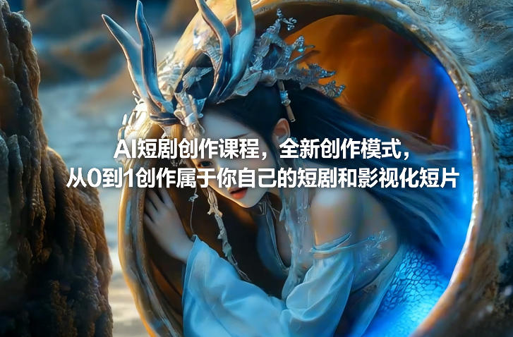 AI短剧创作课程，全新创作模式，从0到1创作属于你自己的短剧和影视化短片-老莫涯
