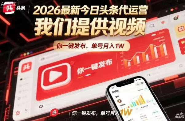 今日头条躺賺模式，你9我1，操作简单，一键发布，单机日入数百，长期合作【揭秘】-老莫涯