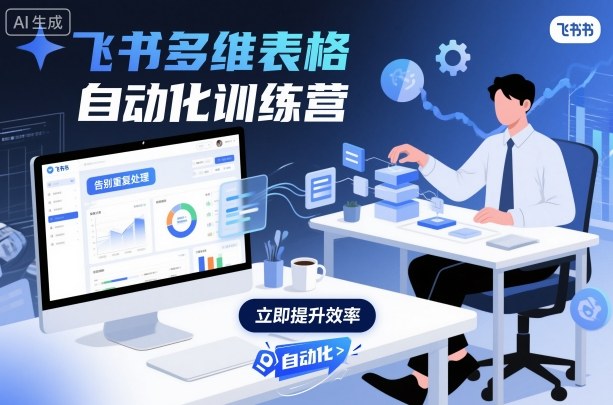 飞书多维表格自动化训练营，手把手教你告别重复处理，用多维表格开启高效办公新模式-老莫涯