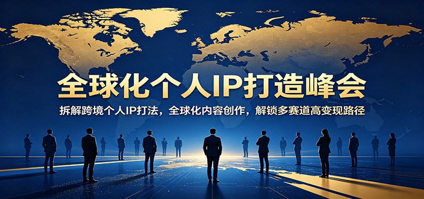 全球化个人IP打造峰会：拆解跨境个人IP打法，全球化内容创作，解锁多赛道高变现路径-老莫涯