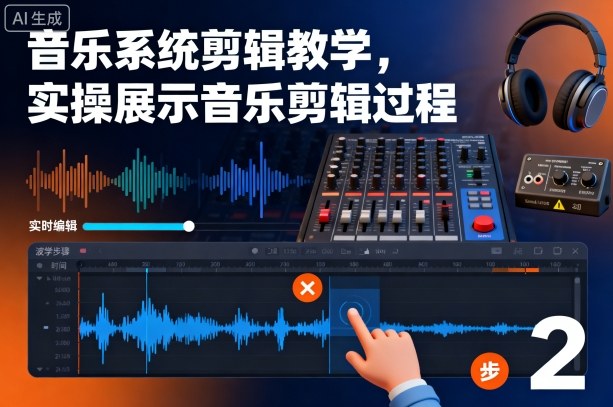 音乐系统剪辑教学，实操展示音乐剪辑过程-老莫涯