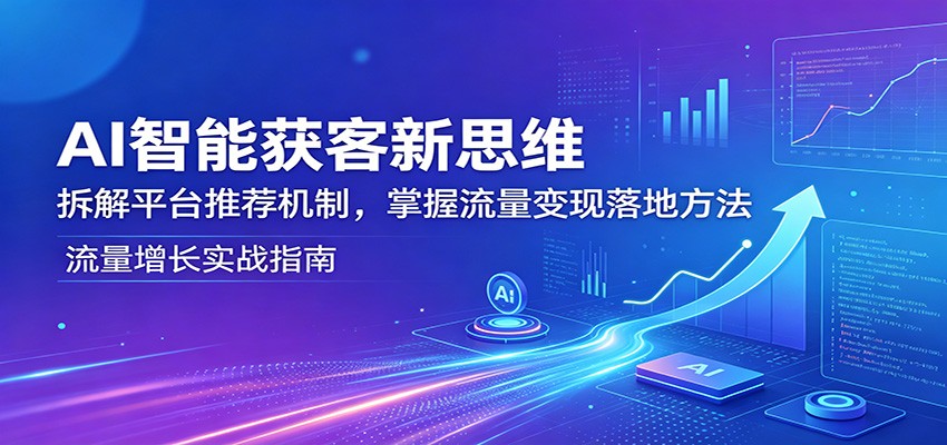 AI智能获客新思维：拆解平台推荐机制，掌握流量变现落地方法-老莫涯