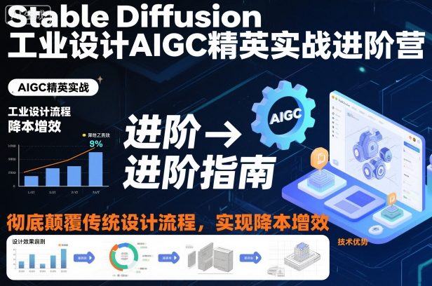 Stable Diffusion工业设计AIGC精英实战进阶营，彻底颠覆传统设计流程，实现降本增效-老莫涯