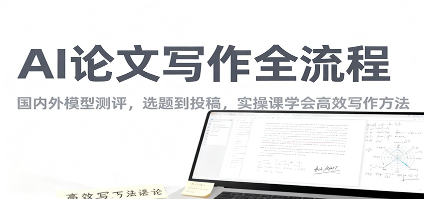AI论文写作全流程，国内外模型测评，选题到投稿，实操课学高效写作方法-老莫涯