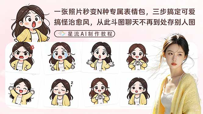 一张照片秒变N种专属表情包，三步搞定可爱搞怪治愈风，从此斗图聊天不再到处存别人图-老莫涯