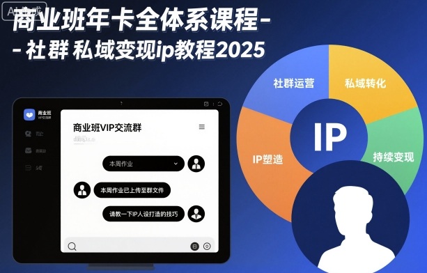 商业班年卡全体系课程-社群私域变现ip教程2025-老莫涯