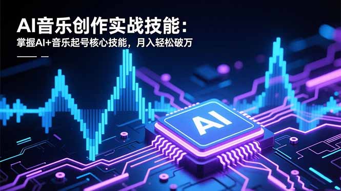AI音乐创作实战技能：掌握AI+音乐起号核心技能，月入轻松破万-老莫涯