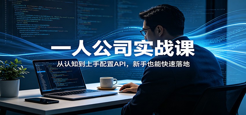 一人公司实战课：从认知到上手配置API，新手也能快速落地-老莫涯