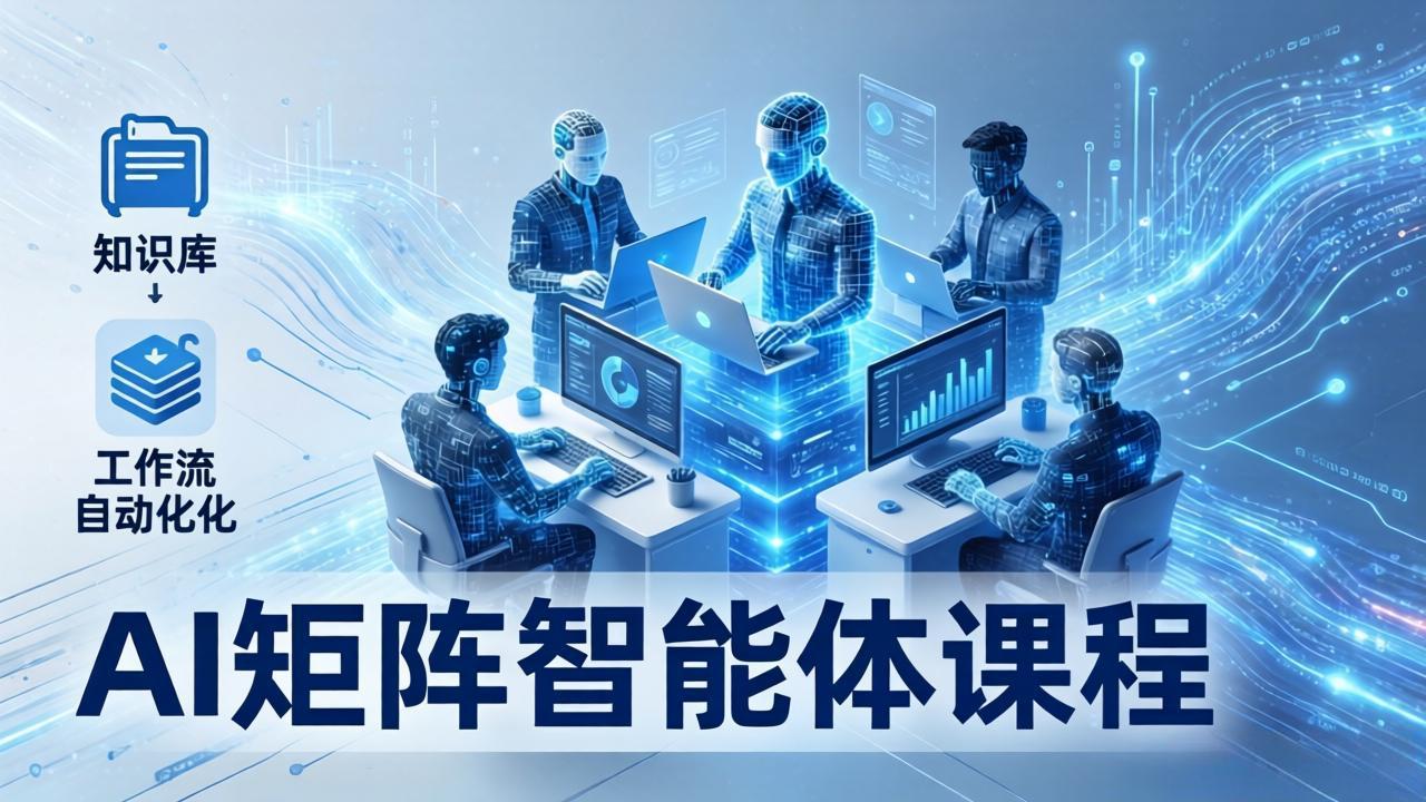 AI矩阵智能体实战：100个数字员工批量生产内容，文本知识库+工作流自动化全搞定-老莫涯