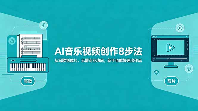 AI音乐视频创作8步法：从写歌到成片，无需专业功底，新手也能快速出作品-老莫涯