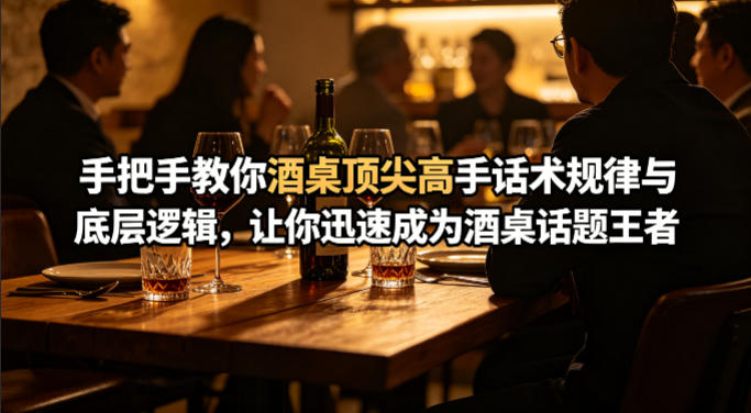 付费文章：手把手教你酒桌顶尖高手话术规律与底层逻辑，让你迅速成为酒桌话题王者(二十年全网独家经验分享)-老莫涯