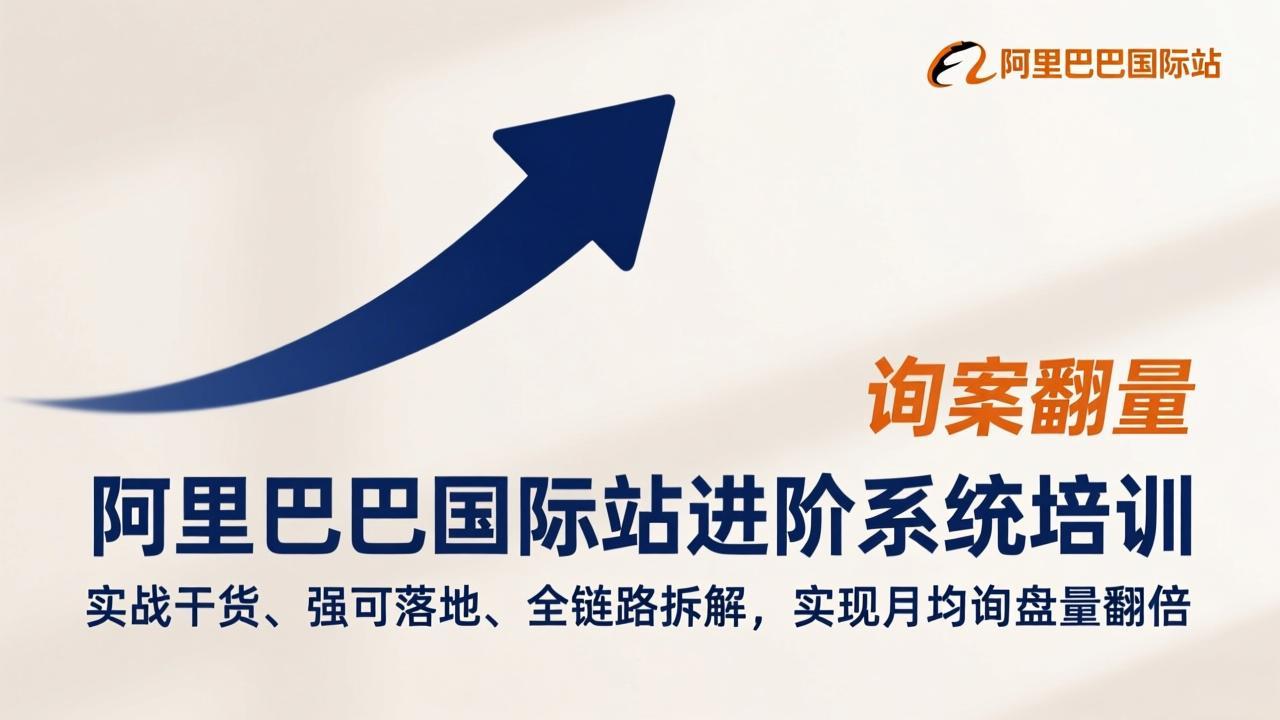 阿里巴巴国际站进阶系统培训，实战干货、强可落地、全链路拆解，实现月均询盘量翻倍-老莫涯