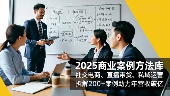 2025商业案例方法库，社交电商、直播带货、私域运营，拆解200+案例助力年营收破亿-老莫涯