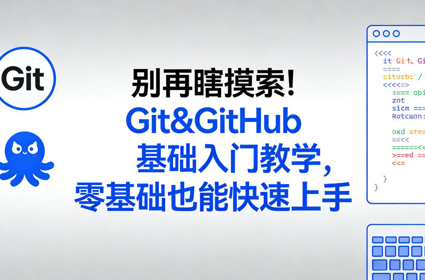 别再瞎摸索！Git&GitHub基础入门教学，零基础也能快速上手-老莫涯