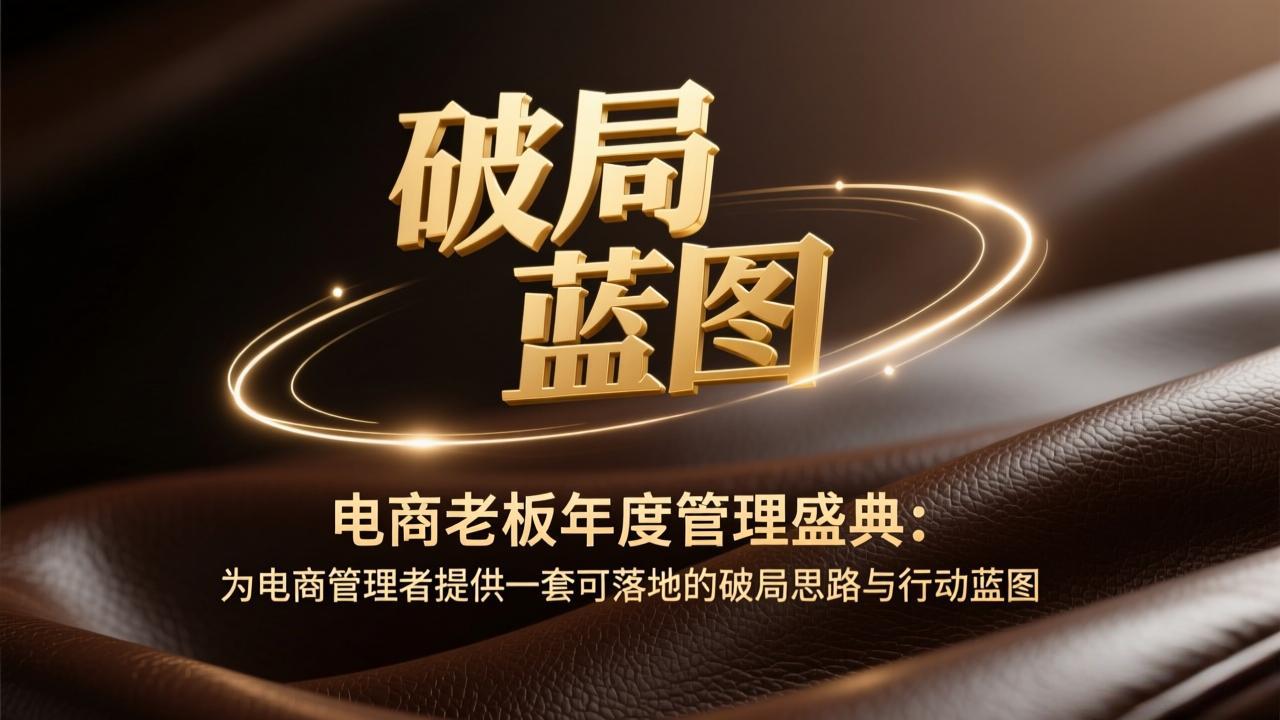 电商老板年度管理盛典：为电商管理者提供一套可落地的破局思路与行动蓝图-老莫涯
