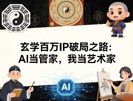 玄学百万IP破局之路：AI当管家，我当艺术家-老莫涯