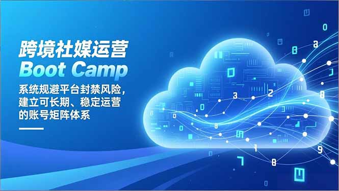 跨境社媒运营Boot Camp：系统规避平台封禁风险，建立可长期、稳定运营的账号矩阵体系-老莫涯
