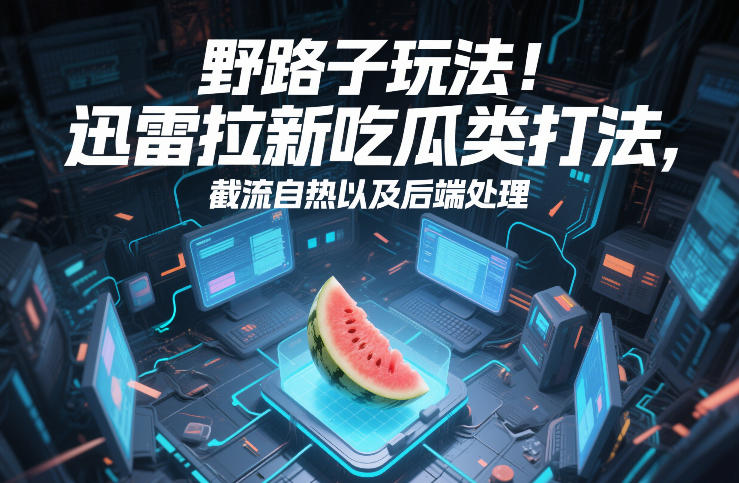 野路子玩法！迅雷拉新吃瓜类打法，截流自热以及后端处理-老莫涯