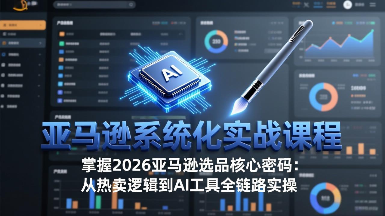 亚马逊系统化实战课-更新3月：2026最新选品方法论，从热卖原因分析到AI作图，提升选品成功率-老莫涯