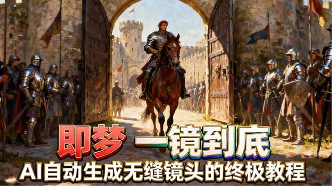 即梦AI一镜到底终极教程，智能补帧+运镜技巧，AI自动生成无缝丝滑长镜头高效出片-老莫涯