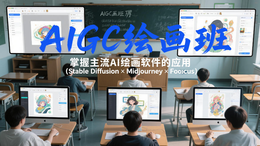 AIGC绘画班，掌握主流Ai绘画软件的应用(Stable Diffusion x Midjourney x Fooocus)-老莫涯