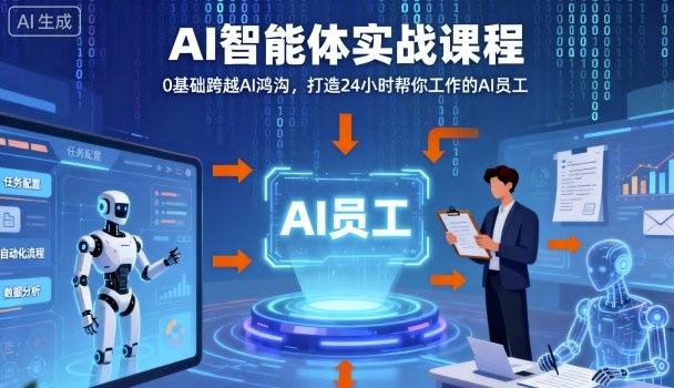 Ai智能体实战课程，0基础跨越Ai鸿沟，打造24小时帮你工作的Ai员工，打破常规，以实战定义Ai-老莫涯