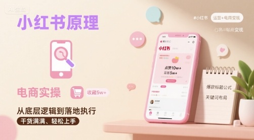 小红书原理以及详细实操流程，小红书电商教程-老莫涯