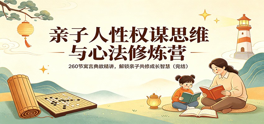 亲子人性权谋思维与心法修炼营：260节寓言典故精讲，解锁亲子共修成长智慧(完结)-老莫涯