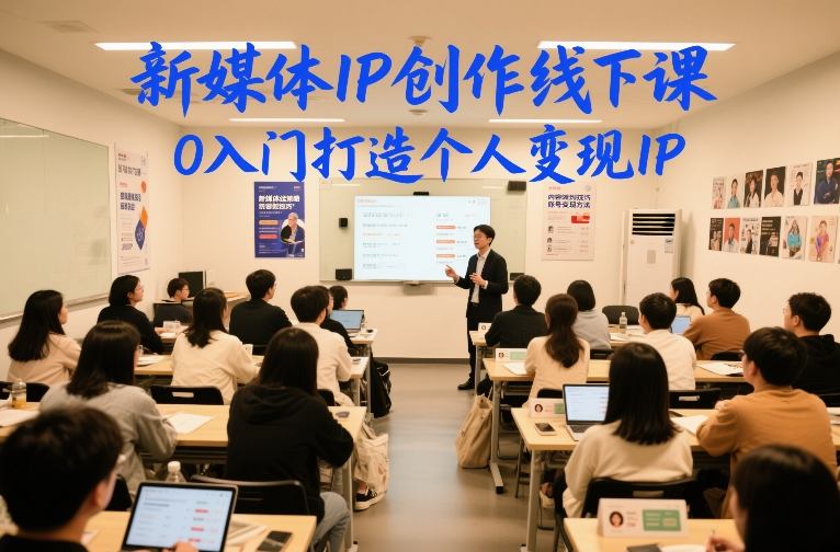 新媒体IP创作线下课，0入门打造个人变现IP-老莫涯