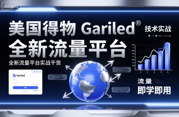 美国得物Gariled技术实战，全新流量平台实战干货，即学即用-老莫涯