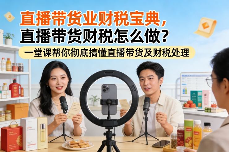 直播带货业财税宝典，直播带货财税怎么做？一堂课帮你彻底搞懂直播带货及财税处理-老莫涯