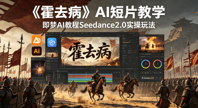 《霍去病》AI短片教学，即梦AI教程Seedance2.0实操玩法-老莫涯