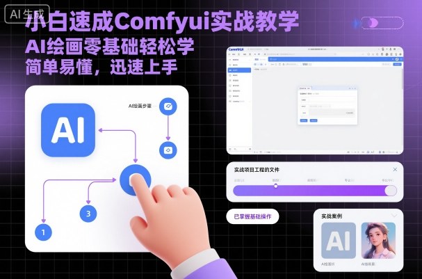 小白速成Comfyui实战教学，AI绘画零基础轻松学，简单易懂，迅速上手-老莫涯