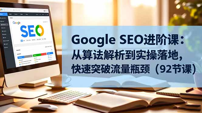 Google SEO进阶课：从算法解析到实操落地，快速突破流量瓶颈(92节课-老莫涯