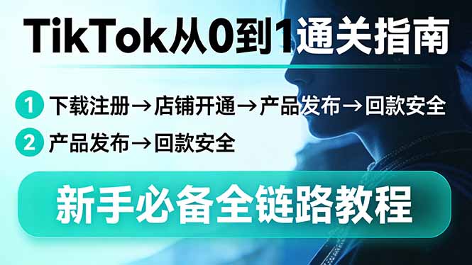 TikTok从0到1通关指南：下载注册→店铺开通→产品发布→回款安全，新手必备全链路教程-老莫涯
