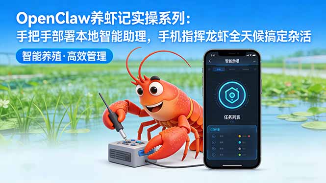 OpenClaw养虾记实操系列-更新：手把手部署本地智能助理，手机指挥龙虾全天候搞定杂活-老莫涯