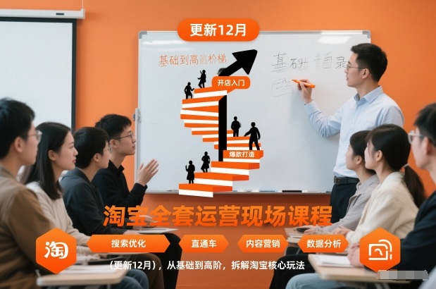 淘宝全套运营现场课程(更新12月)，从基础到高阶，拆解淘宝核心玩法-老莫涯