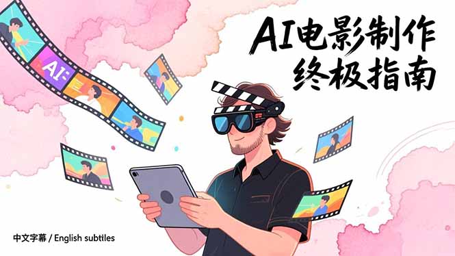 AI电影制作终极指南：从创意到成片，系统掌握智能影视全流程实战课(中英字幕-老莫涯