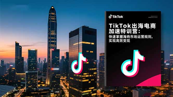 TikTok出海电商加速特训营：快速掌握海外市场运营规则，实现高效变现-老莫涯